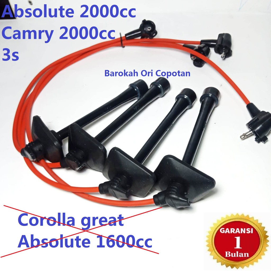 Kabel Tali Busi Toyota Cor0na Absolute Camry 2.2 Picnic Ipsum 2.0 3s racing merah ST191 ST190