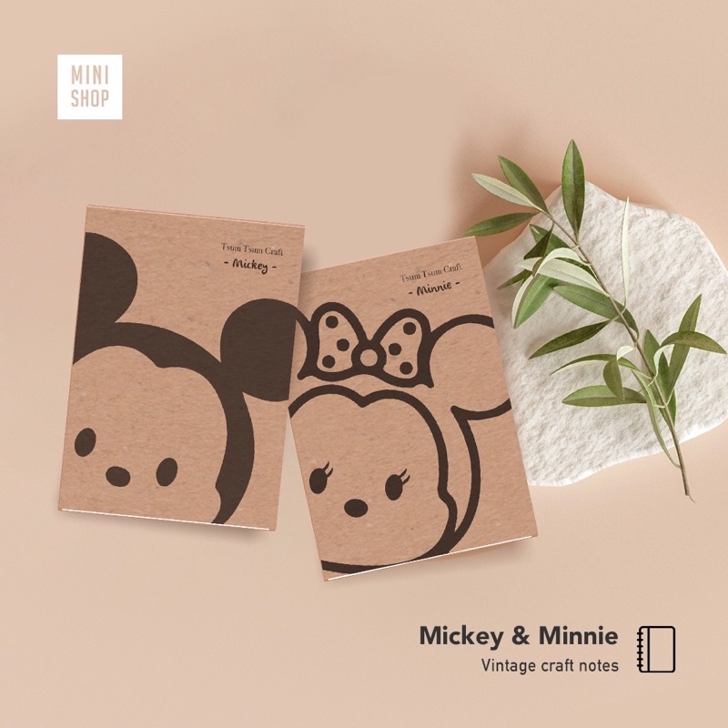 

Mickey Minnie Vintage Craft Mini Notes - ( memo / buku / memopad / agenda / buku / book / cokelat / small / kecil - Disney / mouse )