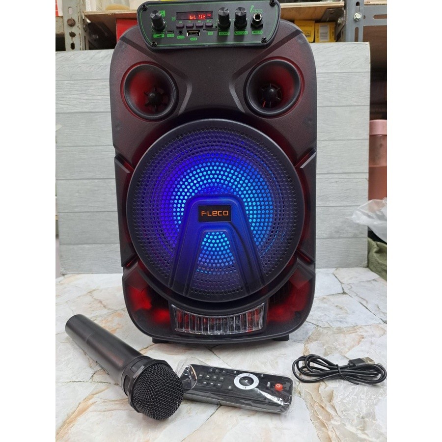 COD speaker bluetooth karaoke wireless super bass fleco 8606BAL