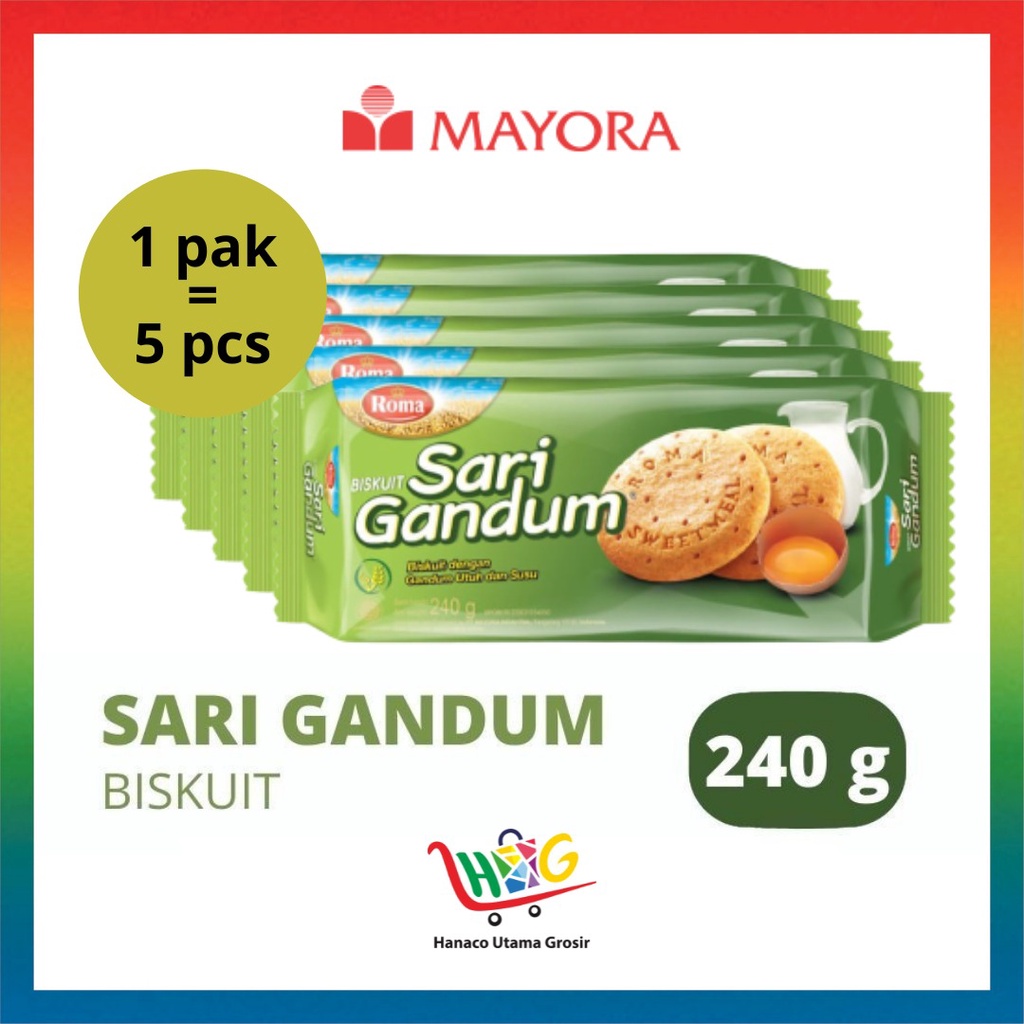 ROMA Sari Gandum Family Pack [ 5 X 240 g ] [ 1 PAK ]