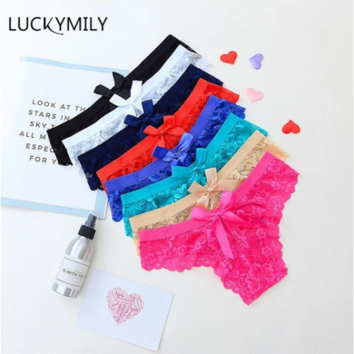 WANITA CELANA DALAM THONG CD SEXY G-STRING LACE LINGERIE C065 - MERAH !!!