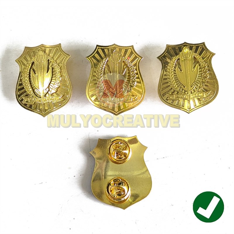 Pin Logo Satpam Perisai Emblem Satpam Ukuran Kecil Murah