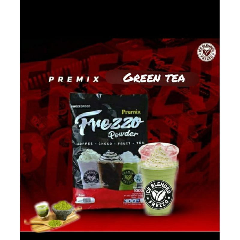 

serbuk green tea frezzo mix gula 1kg premium
