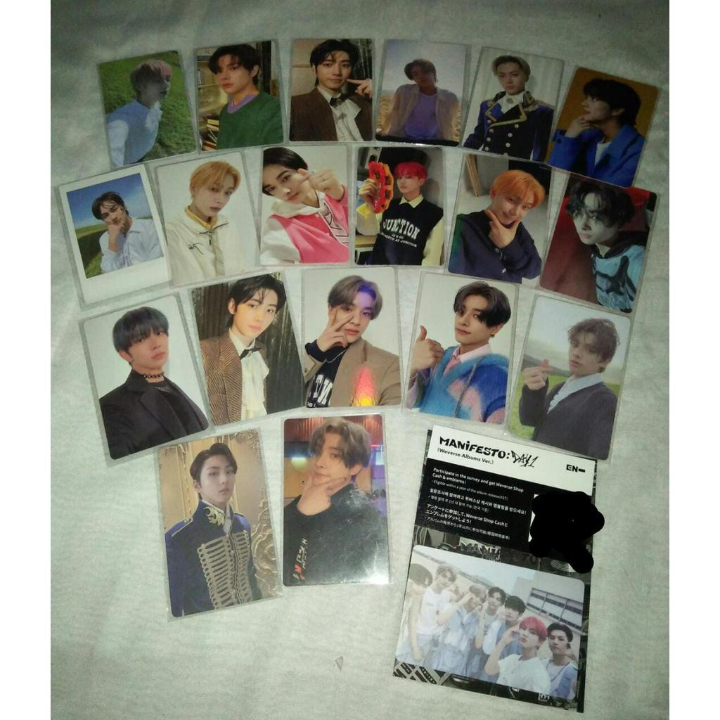 OFFICIAL ENHYPEN PHOTOCARD LUCKYDRAW SELCA D:A UMS NO PC MANIFESTO DAY-1 CONCEPT J ENGENE D VERSION 