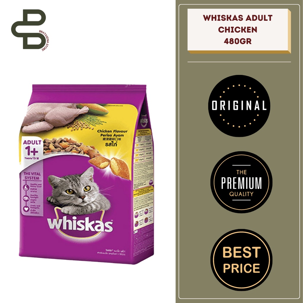 WHISKAS ADULT CHICKEN 480GR FRESHPACK