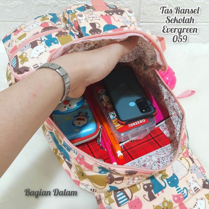 New Tas Ransel Sekolah Remaja Evergreen Tas Anak Cewe
