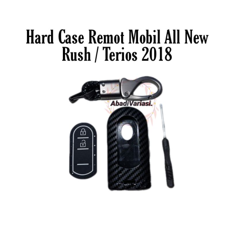 Hard Case Pelindung Remot Kunci Mobil All New Rush Terios Hitam Carbon