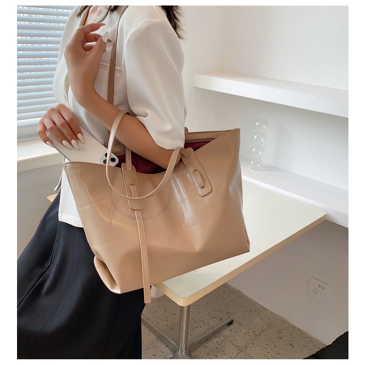 BJ57699 - BLACK/KHAKI/WHITE/PURPLE - TAS BAHU SHOULDERBAG IMPORT TAS WANITA FASHION IMPORT MODIS ELEGAN TERMURAH TERLARIS TERBARU BAGSTORE JAKARTA TAS BATAM CR7699 LT2061 JT2295 BQ3427