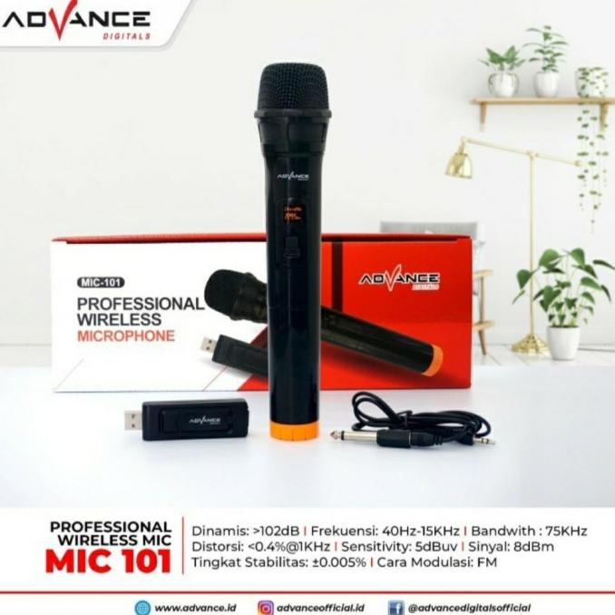 READY COD ORIGINAL Mic Wireless Advance 101