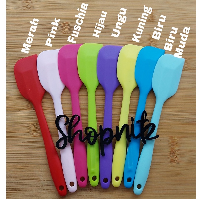 Spatula Silikon KECIL Tahan Panas Food Grade Anti Lengket  21CM