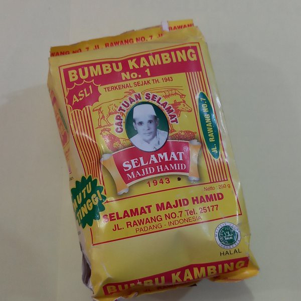 

Bumbu Kambing No.1 Cap Tuan Selamat Majid Hamid 250 Gram