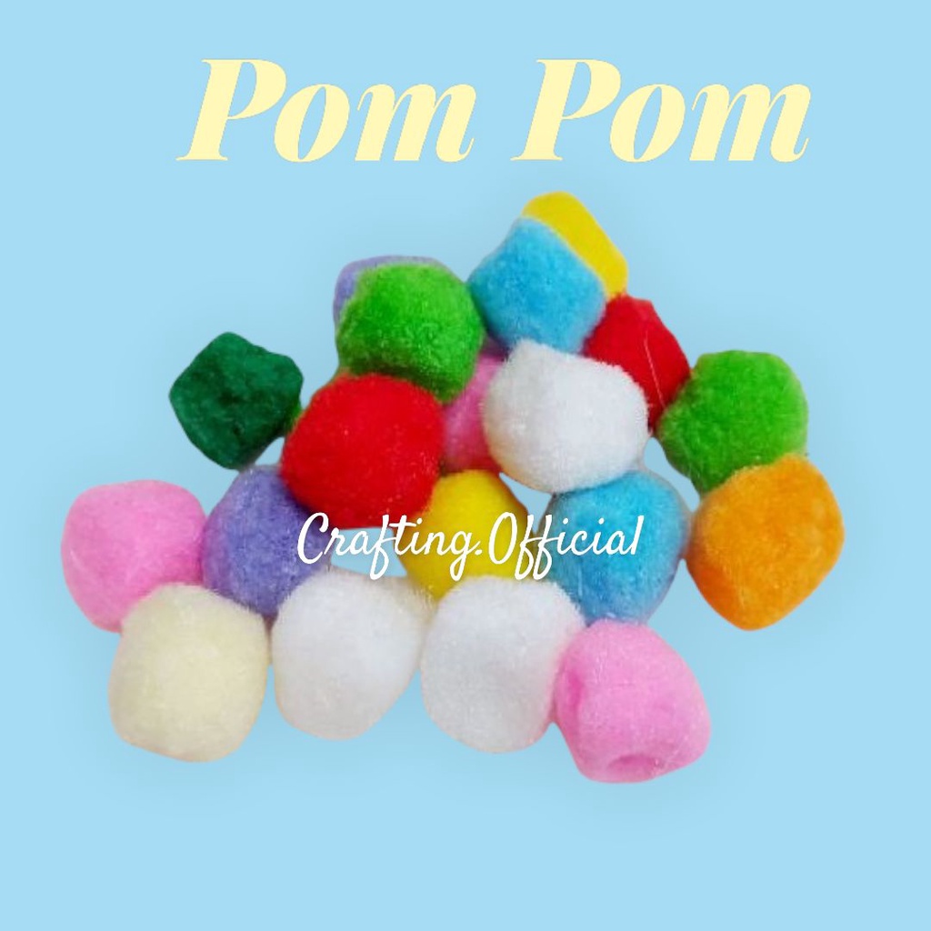 Pom Pom  Isi 10 1bks besar 2,5cm