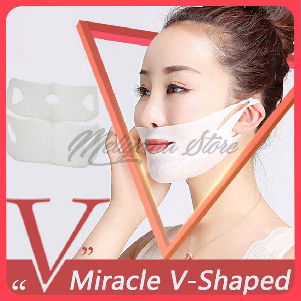 Masker Penirus Wajah Alami Miracle V Shaped 4D Perfect V Lifting