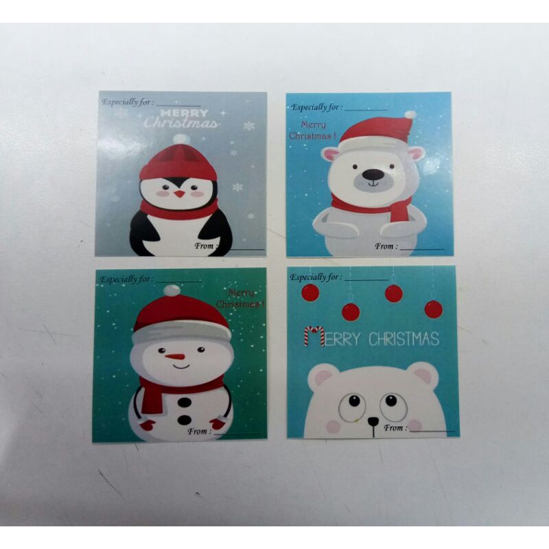 

sticker hampers christmas bear 35 pcs mix 4 motif