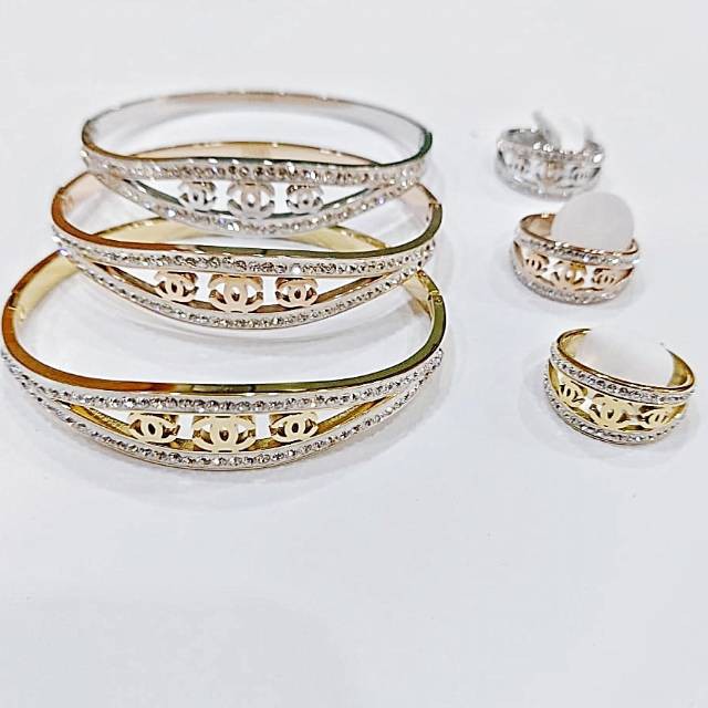 Gelang dan Cincin Titanium CHANEL PREMIUM CH002
