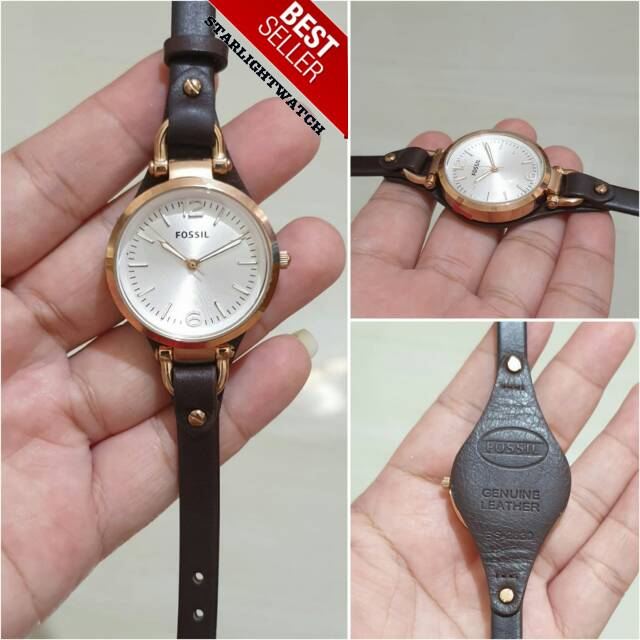JAM TANGAN WANITA FOSSIL ROSEGOLD SILVER WHITE
