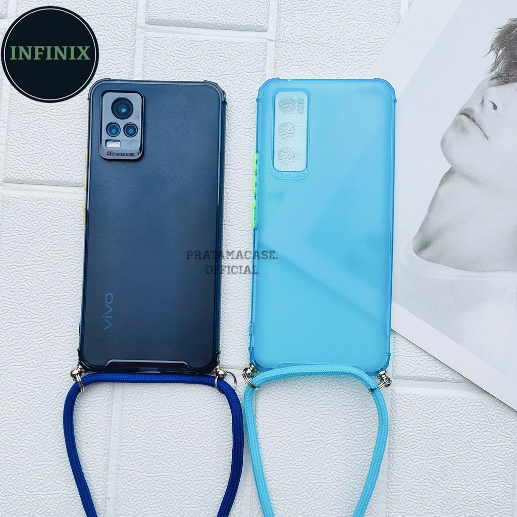 Silikon Jelly + Tali Nagita Case Softcase Infinix Hot 10 Hot 9 Play Note 7 Note 8 Smart 4 Smart 5