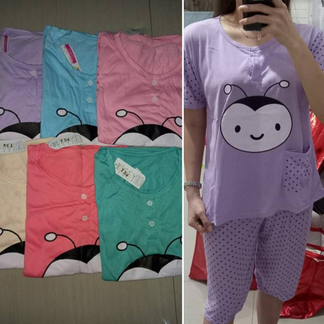 BAJU TIDUR WANITA 3/4 FASHION ABG-DEWASA