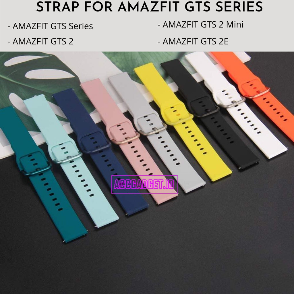 Strap Tali Jam Untuk Smartwatch Amazfit GTS Series / GTS 2 /2 Mini / GTS 2E - ACT20 Silicone Strap