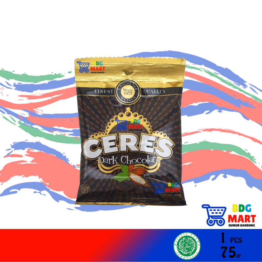 

PACK Ceres Dark Chocolate Meses Coklat Hitam Halal - 75gr