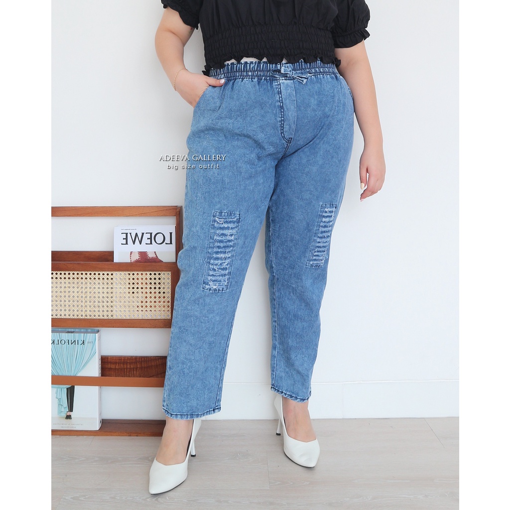 ADEEVA Redea Pants Jumbo Celana Jeans Jumbo