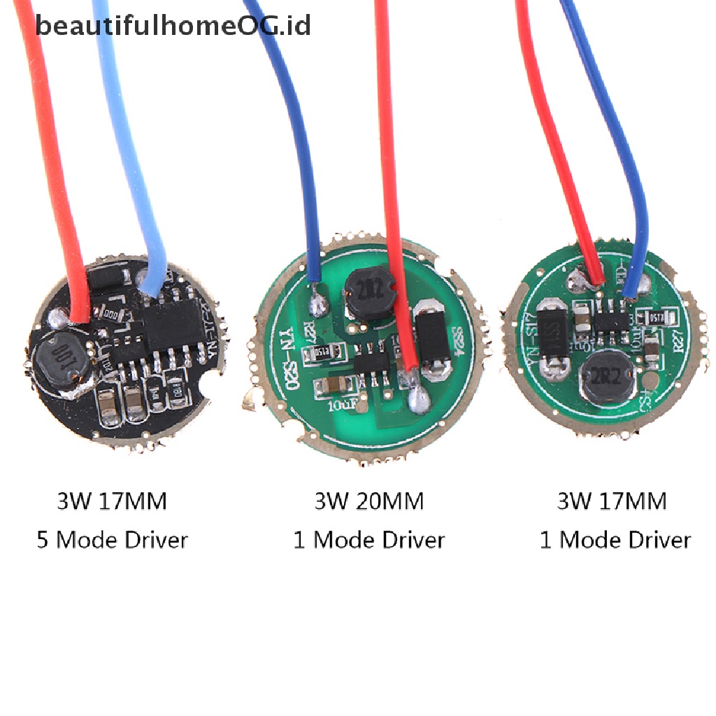 1 Pc Driver Senter LED 17mm / 20mm DC3.7V 1 Mode 5 Mode