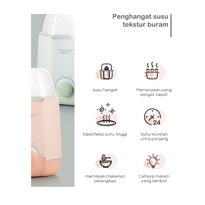 DADAWARD Penghangat Susu Bayi/ Twin Bottle Warmer Sterilizer (penghangat susu dan makanan bayi) / Alat Steril Botol /Penghangat Asi Baby Safe/ Baby Feeding Bottle Warmer Heater Bottle Sterilizer BPA FREE