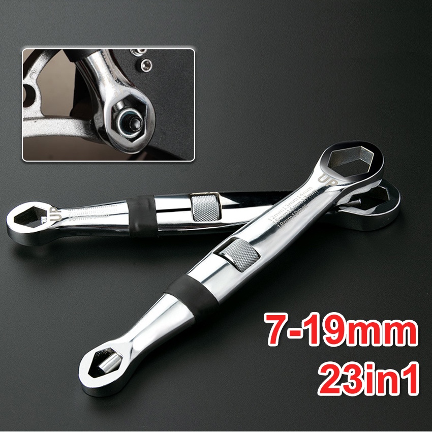 Kunci multifungsi 23 in 1 Universal Wrench Kunci pas Torx serbaguna Kunci pas bisa ditarik Pembukaan