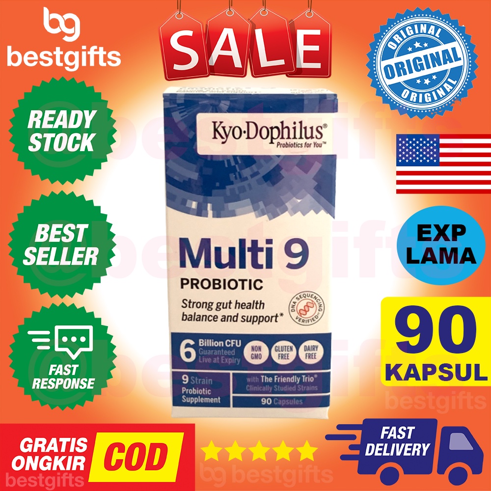 KYO-DOPHILUS KYO DOPHILUS KYOLIC MULTI 9 PROBIOTIC PENCERNAAN GAS KEMBUNG KEKEBALAN TUBUH 90 KAPSUL