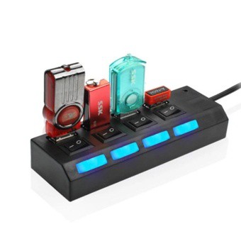 USB HUB 2.0 4 PORT SAKLAR ON OFF SWITCH LED HIGH SPEED