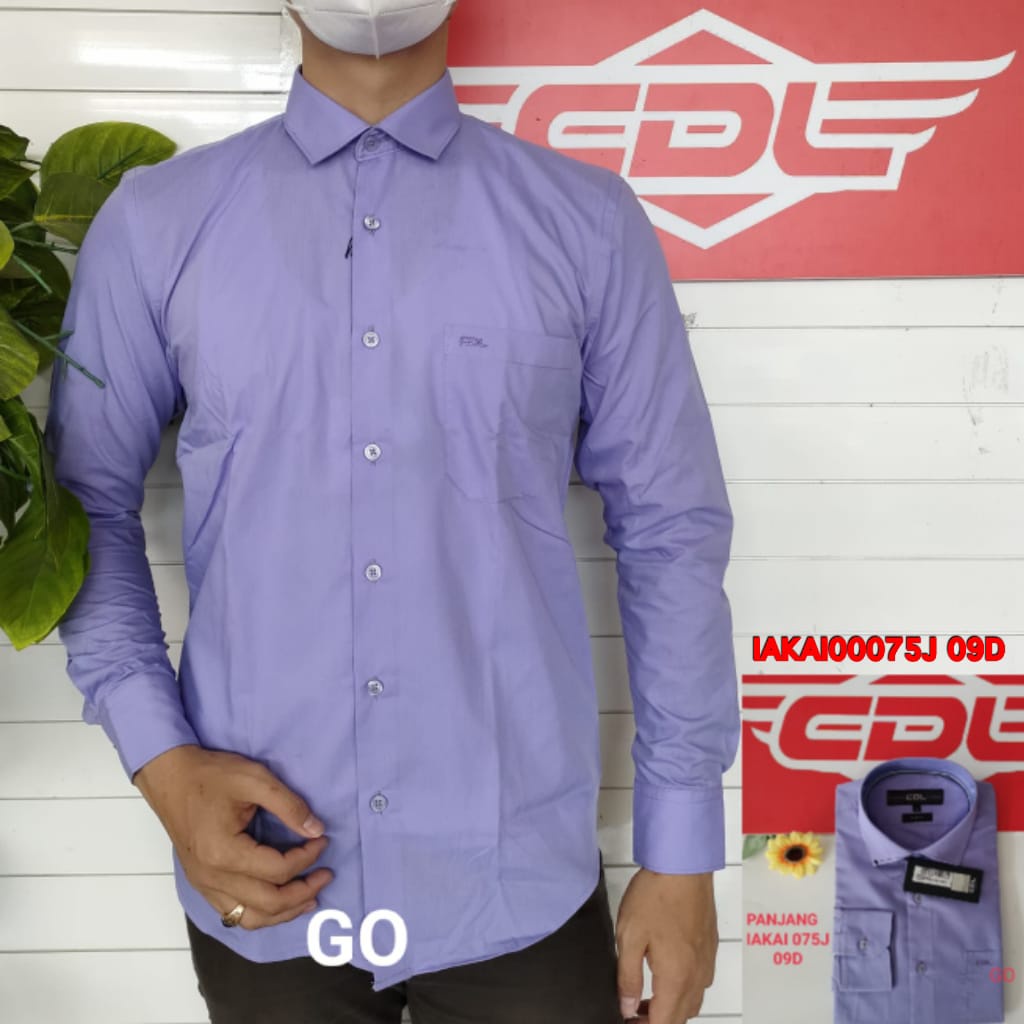 gof CDL (CARDINAL) KEMEJA FORMAL POLOS BINTIK SLIMFIT  Pakaian Pria Atasan Kemeja Hem Lengan Panjang Original KPJ