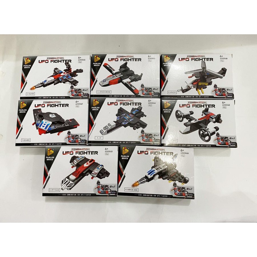 Bricks Lego Block Panlos UFO Fighter Combination 8in1 620006