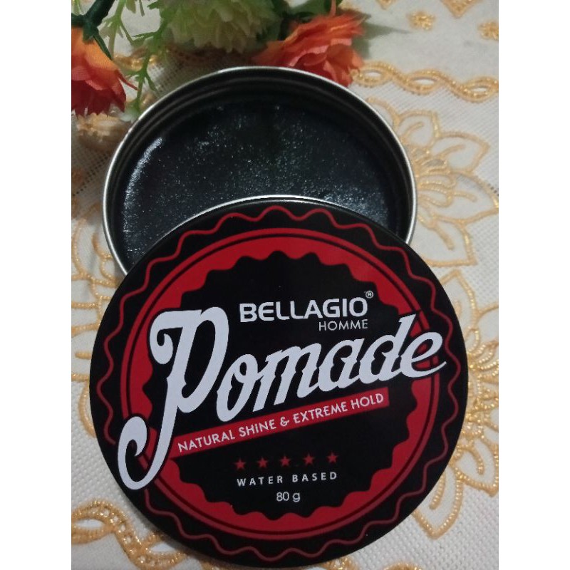 Bellagio Pomade Black/Extremme Hold  Water Based 80Gr