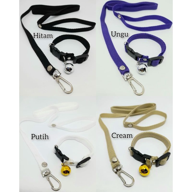 Kalung Kucing + Tali Tuntun Polos