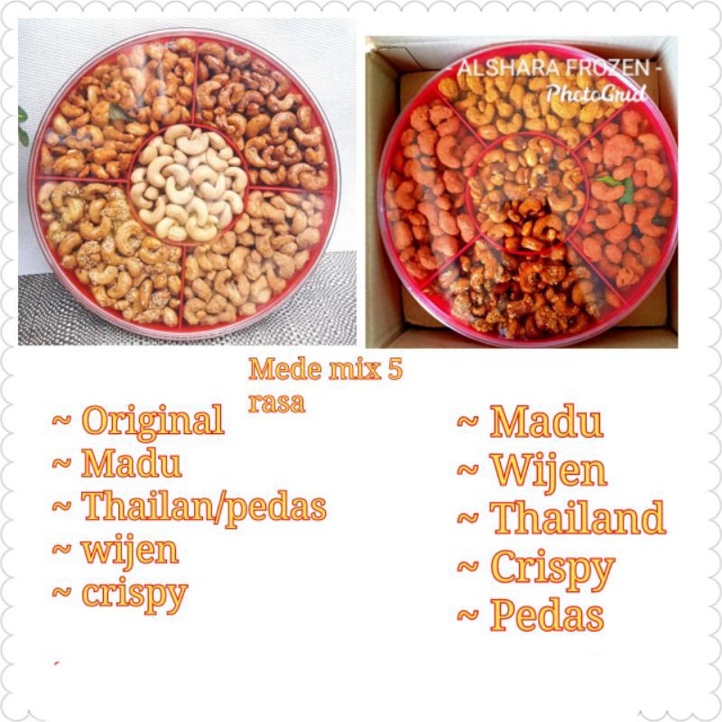 

kacang Mede tray