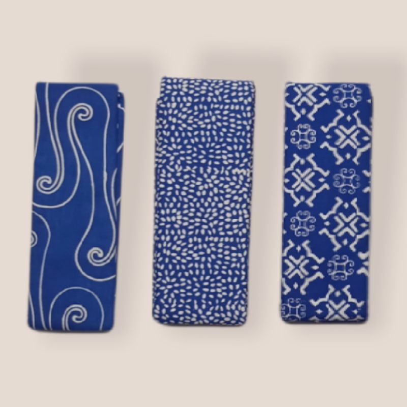 Kain Batik Cap Pekalongan Halus Tradisional Biru Laut