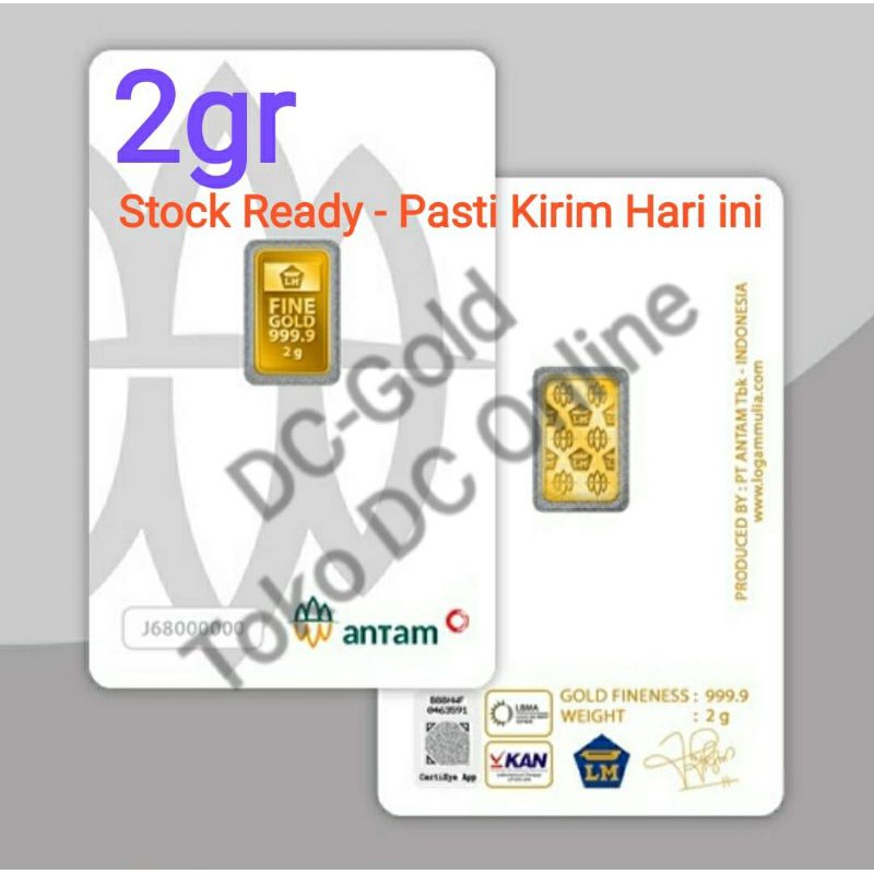 LM Emas Antam Emas 2 gram 2 gr - Logam Mulia Terbaru  Certicard Press Certieye Ready
