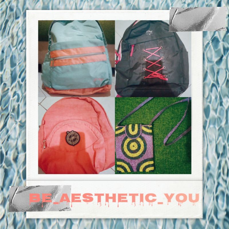 [Preloved] Tas Sekolah Remaja Backpack Sling bag JJ Bags Girls, Joger