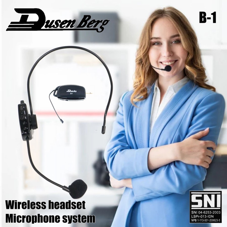 MICROPHONE MIC WIRELESS HEADSET BANDO IMAM PRESENTASI DUSENBERG B-1 ORIGINAL