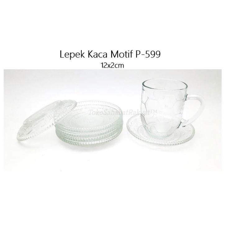 Lepek/piring Kaca Motif P-599 Uk.12cm