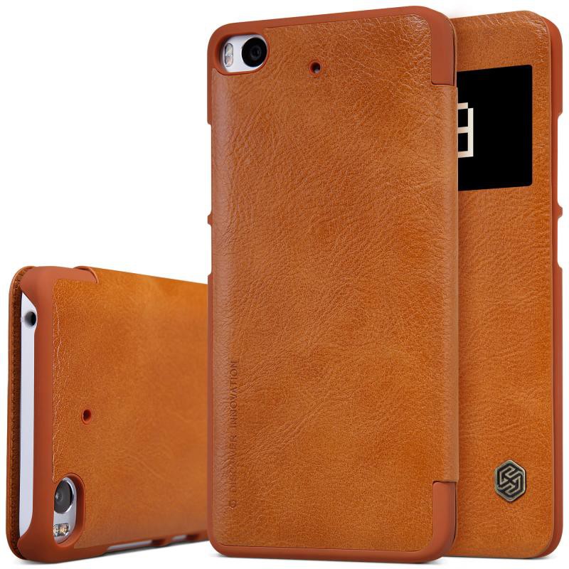 XIAOMI Mi 5S Flip Leather Cover View NILLKIN QIN Autolock Hard Case