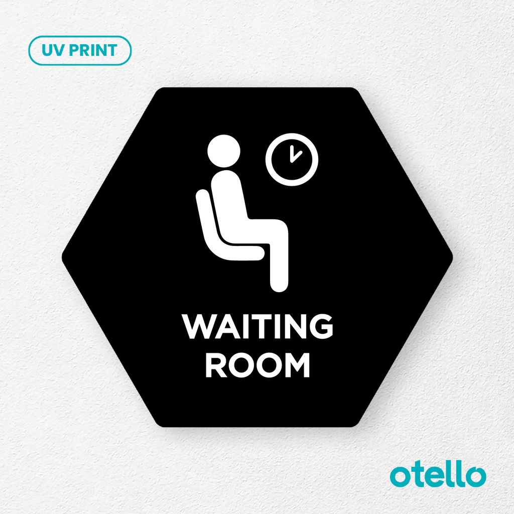 Waiting Room Signage Board Akrilik Tempel Dinding Papan Acrylic Restoran Dinding Petunjuk Toko Cafe