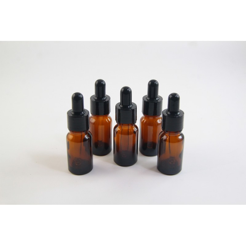 TERMURAH Botol Kaca Pipet Tebal Warna Coklat 10 ML - Ring Segel Hitam - Botol Serum Kaca Vitamin