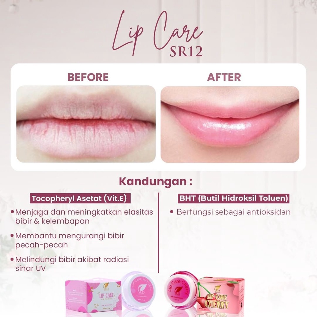 LIPCARE CHERY RED SR12 LIP CARE BALM CHERRY CHERY LIBBAM PELEMBAB KRIM CREAM PENCERAH BIBIR HITAM PRIA WANITA BIBIR PECAH KERING MURAH ORIGINAL BPOM BEST SELLER!!..