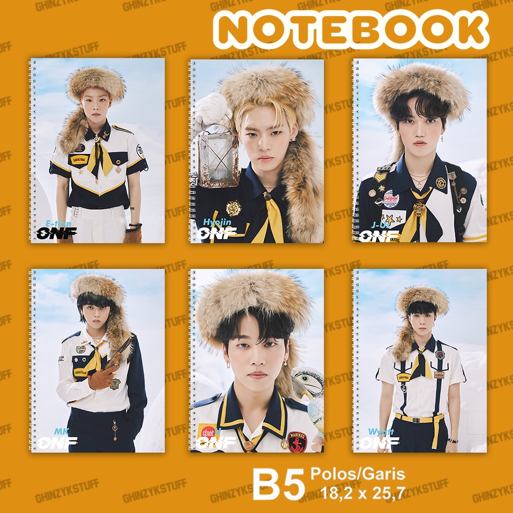 

Notebook KPOP ONF Popping Ukuran B5 18,2 x 25,7 cm