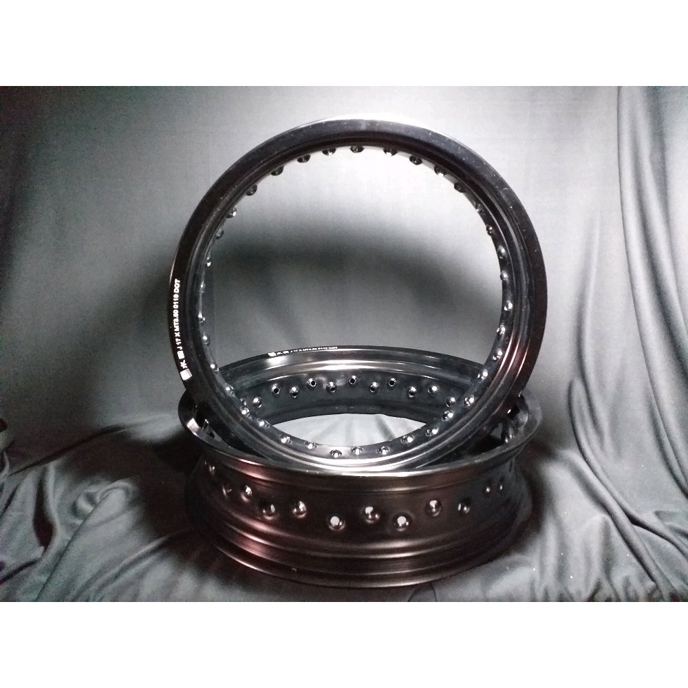 VELG TK RACING HITAM LEBAR BELAKANG 425 DEPAN 350 HOLE 36 17