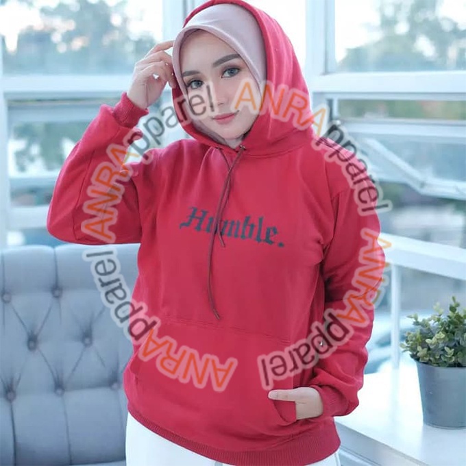 HUMBLE HOODIE WANITA - Jaket Hoodie Jumper Humble Polos - Bahan Fleece