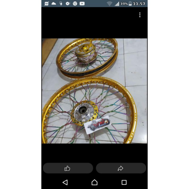 velg set custom ruji kepang pnp fu, vixion old/new, vega, Jupiter