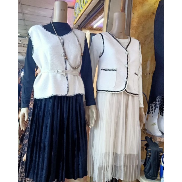 tunik ludru+ rompi rajut