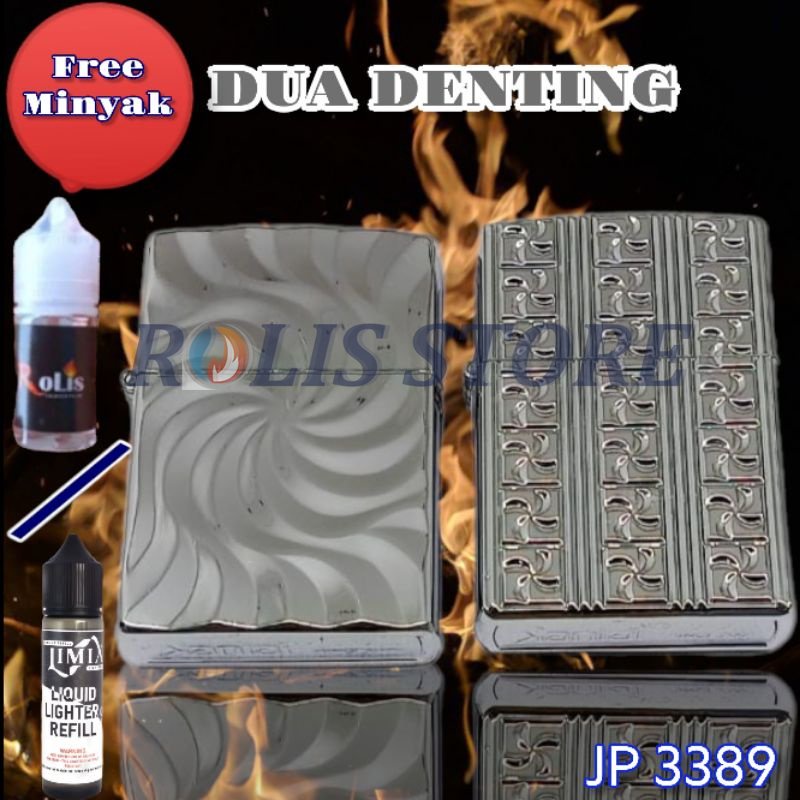 COD - Korek api siap nyala model zippo lighter dua suara / dua denting+minyak